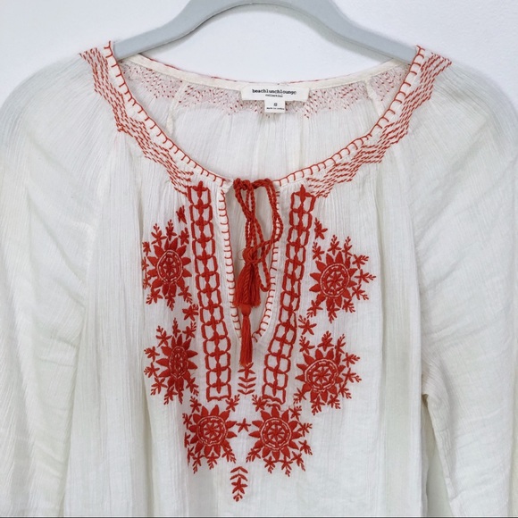 Beach Lunch Lounge | Boho Embroidered Tunic S - Picture 3 of 6